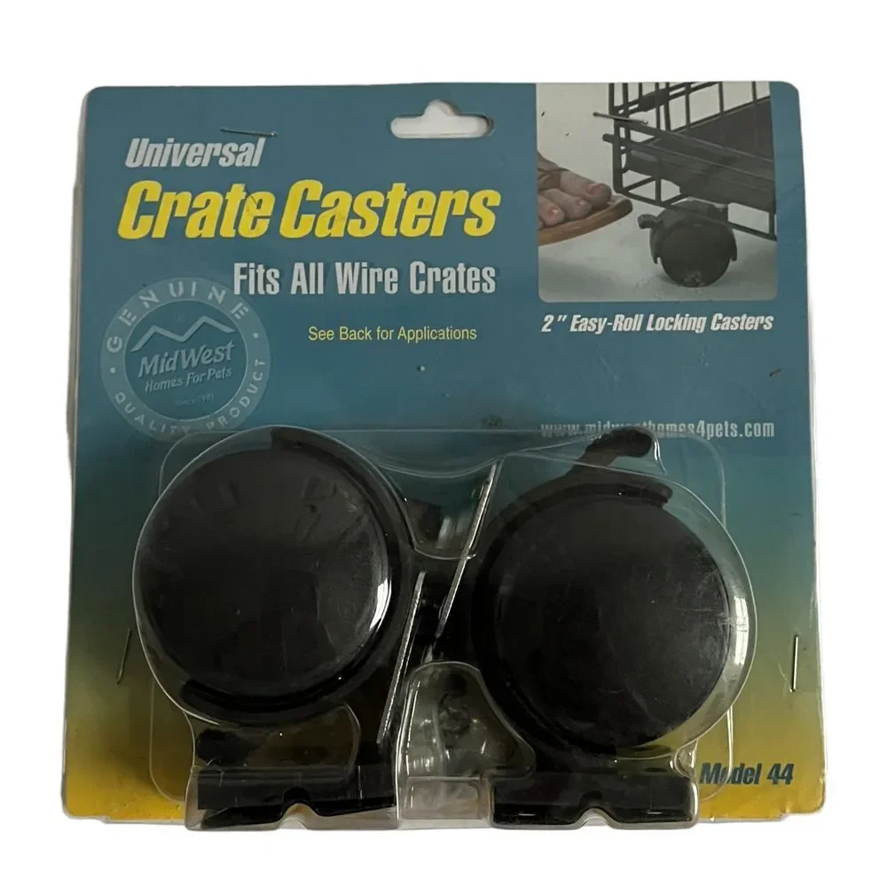 Genuine MidWest Universal Crate Casters (2 Pack) Brand New Model‎ 44